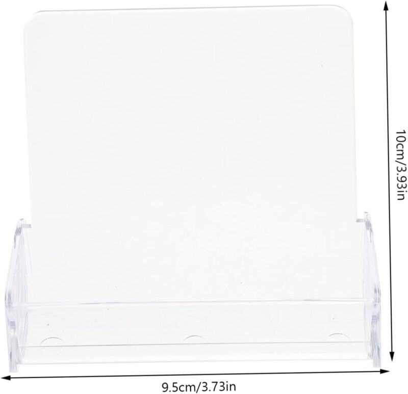 Stylish Gold Card Box Plastic Business Card Display Office Cards Holder for Desktop Card Boxes Rack - Image 2