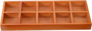 1pc Box Wooden Compartment Storage Tray Decorative Tray Storage Drawers Desk Drawer Desktop Storage Container Rectangular Wooden Storage Tray Organizer Office Jewelry Bamboo