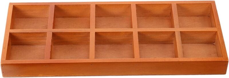 1pc Box Wooden Compartment Storage Tray Decorative Tray Storage Drawers Desk Drawer Desktop Storage Container Rectangular Wooden Storage Tray Organizer Office Jewelry Bamboo