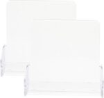 Stylish Gold Card Box Plastic Business Card Display Office Cards Holder for Desktop Card Boxes Rack