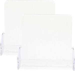 Stylish Gold Card Box Plastic Business Card Display Office Cards Holder for Desktop Card Boxes Rack