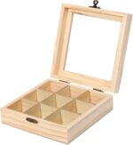 Tea Bag Jewellery Storage Box Chest Storage Box 9 Compartments Tea Box Storage Box Xylose Package Container