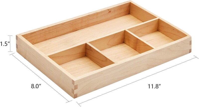 Wood Organizer Tray,Black Walnut,Desk & Drawer Storage Box (Maple Master) - Image 2
