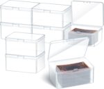 Playing Deck Card Storage Box Plastic Card Boxes Compatible with 100 Mtg Holder Storage Case 4.3 x 2.95 x 2.2 Inches Organizer Snap Closed Trading Games Collector(8 Pcs)