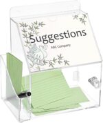 Acrylic Suggestion Box With Lock Wall Mounted Acrylic Donation Box with 5"x7" Sign Slot, Office Ballot Boxes with Side-Pocket Collection Boxes for Voting Locking Suggestion Mailbox ,Clear
