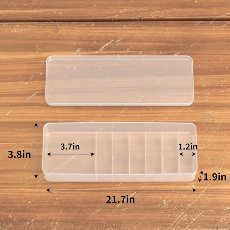4 Pcs Cable Organizer Box,Plastic Cord Charger Storage Organizer Box with Lid Stackable Electronics Organizer for Desk Data Cable Management Box - Image 2